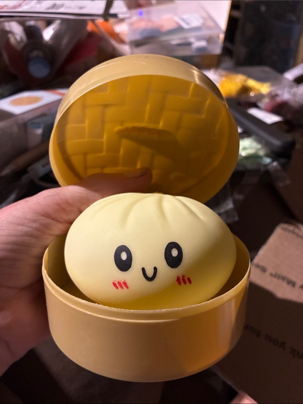 Cute Yellow Squishy Bao Toy in Yellow Case - Kids Puzzles & Games
